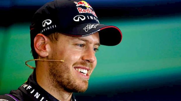 Sebastian Vettel of Germany is enjoying his time at the top of formula one.