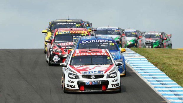 Clear air: Garth Tander stayed out of trouble to win the opening race of the Phillip Island 360.