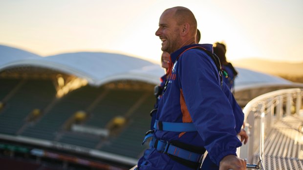 Gaze down from the apex of Adelaide Oval.