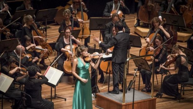 Demanding music: Diego Matheuz conducts the Melbourne Symphony Orchestra, with Scottish soloist Nicola Benedetti.