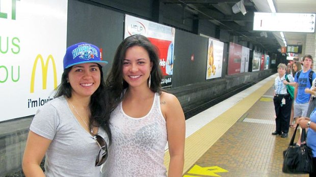 Christine Hanke and Rafeaella Juliana were planning a free to the Gold Coast at Central Station.
