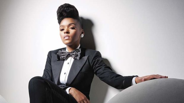 Shields up &#8230; Janelle Monae is rarely seen in public in anything other than her black-and-white ''uniform''.
