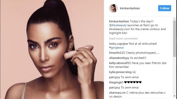 Kim Kardashian's contouring kit from her new beauty line sold out in three minutes. 
