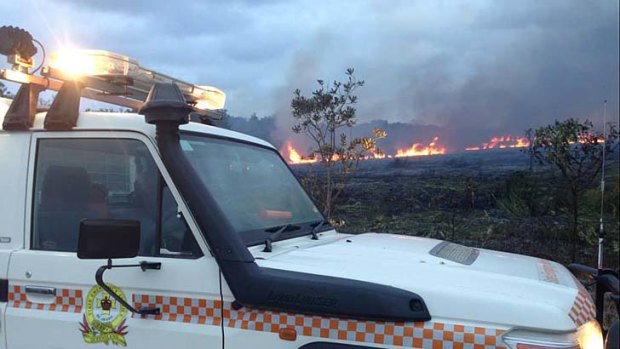 The bushfire has torn through more than two thirds of North Stradbroke Island.
