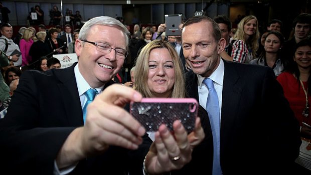 Nada Makdessi requested a selfie with  Kevin Rudd and Tony Abbott during the federal election campaign this year.