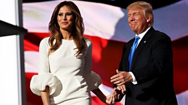 Melania and Donald Trump at the Republican National Convention.