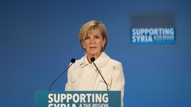 Foreign Minister Julie Bishop.