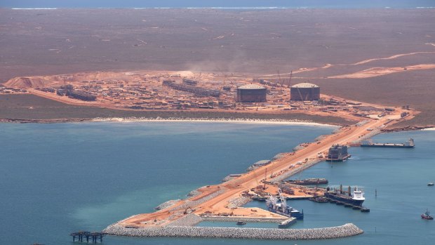 The gas export hub at Barrow Island, of northern Western Australia.