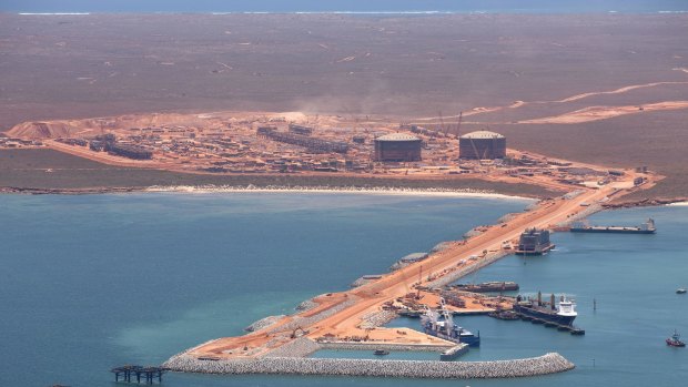 The gas export hub at Barrow Island, northern Western Australia.