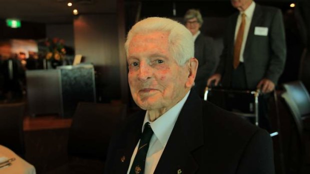 Basil Dickinson, pictured at the 59th reunion of the 1952 Helsinki Olympics Australian team at 'Sydney Rowing Club' in July 2012.