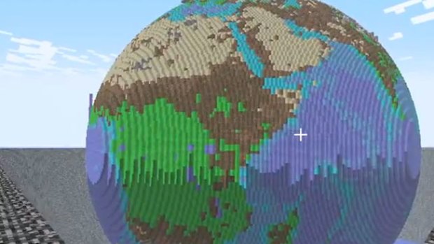The entire Earth recreated in Minecraft.
