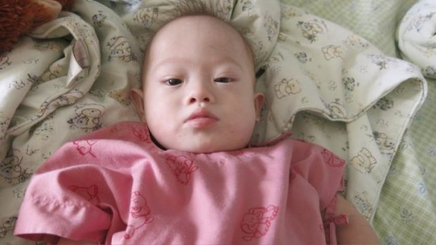 News of the abandoned Indian baby boy follows the story of Gammy, pictured, who his Thai surrogate mother claims was left behind by an Australian couple.