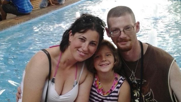 Maria Fernandes, 32; Glen Carter; and his daughter, Hannah, in 2014.