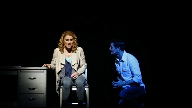 Rob Mills and Jemma Rix in <i>Ghost The Musical</i>.