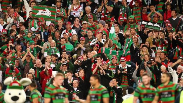 "Don’t ever underestimate how important you are. You’re our 18th man": Michael Maguire to Souths fans.