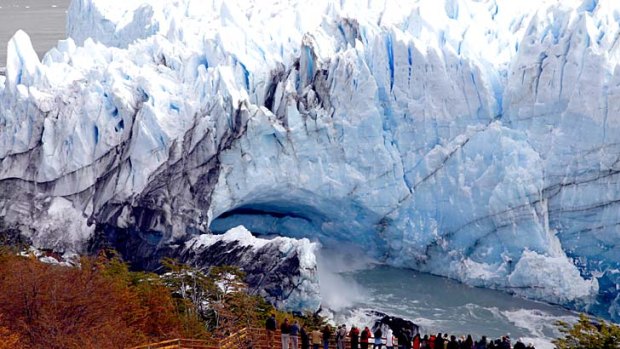 Perito Moreno, one of the biggest tourist attractions in Argentina, is one of the largest glaciers on the Patagonian ice cap.
