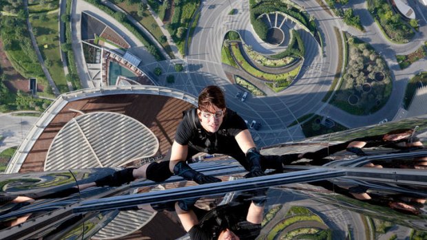 Over-the-top ... Tom Cruise is happy to hang around for an even more outlandish mission in his fourth outing as super-agent Ethan Hunt.