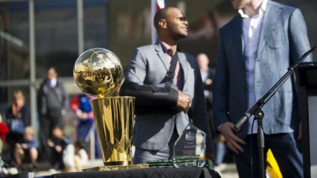 Patty Mills is awarded the keys to the city in a Civic reception on Friday.