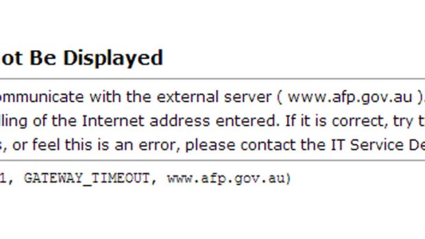 The AFP website crashed after an apparent cyber attack.