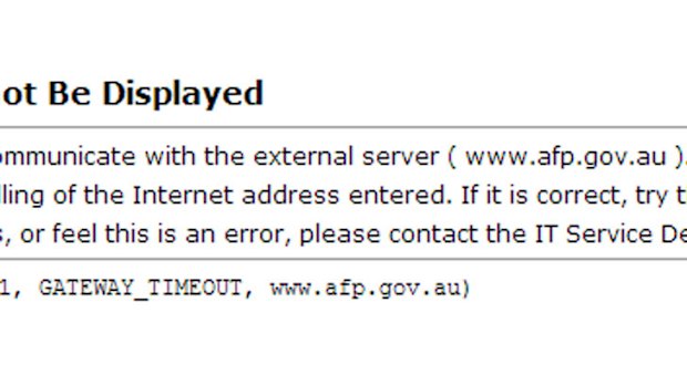 The AFP website crashed after an apparent cyber attack.