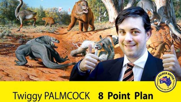 Palmcock's fake campaign for the Palmer United Party. <em>Source: Facebook</em>