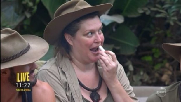 Say what? Tziporah Malkah prepares herself for elimination on I'm A Celebrity Get Me Out of Here.