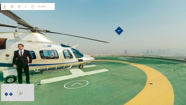Enjoy the views from the Burj al Arab's helipad.
