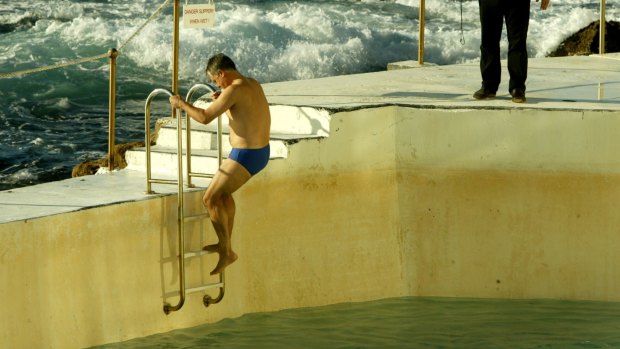 Exercising at Bondi Icebergs pool. 