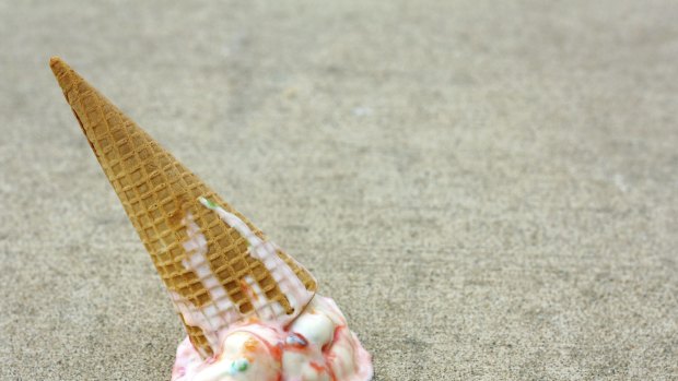 No injury: An ice cream cone struck a referee in Italy.