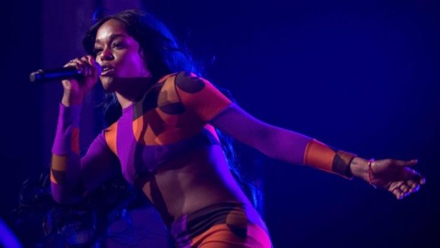 Azealia Banks performs for fans during Splendour in the Grass on July 25, 2015 in Byron Bay, Australia.
