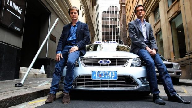 Go figure: Gocatch duo Andrew Campbell and Ned Moorfield campaigning for change.