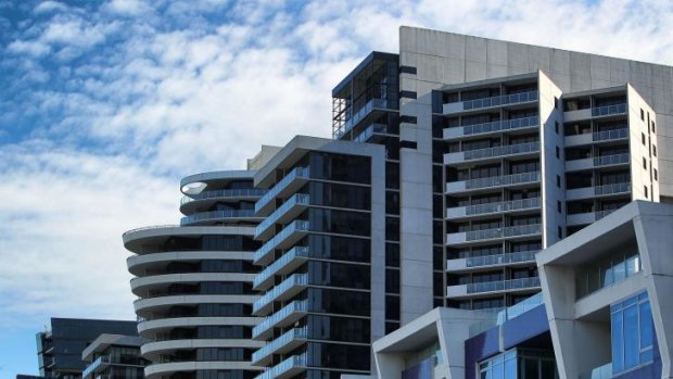 Apartments in Melbourne's Docklands could be pulling down the median growth rate.
