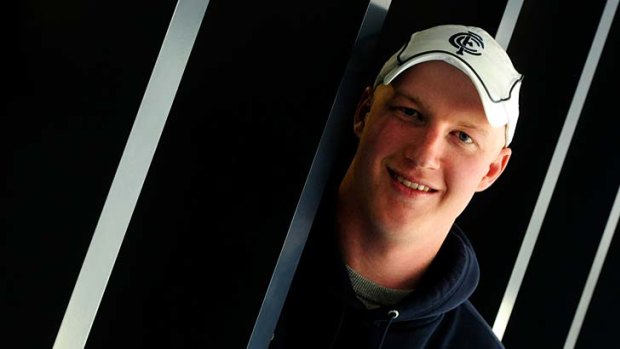 Back on track: Carlton's Sam Rowe is recovering from testicular cancer.