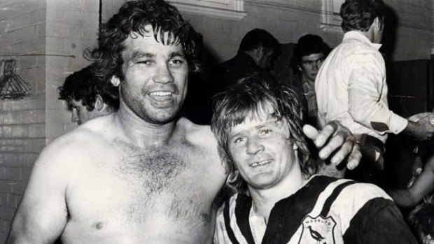 Best of mates: Tommy Raudonikis with his teammate and rival, the late, great Arthur Beetson.