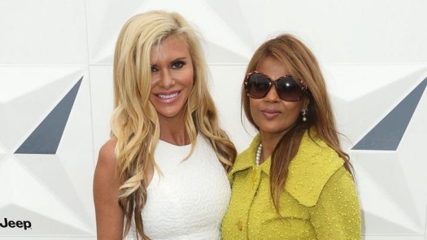 Gamble Breaux, pictured with fellow housewife star Pettifleur Berenger, says she is a fan of Australian politics.