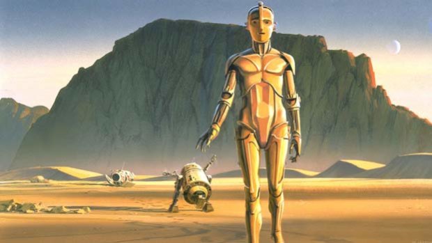 Ralph McQuarrie's images for C3P0 and R2D2