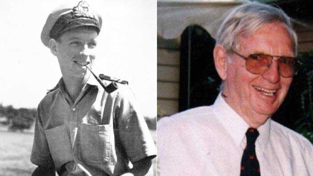 Dedicated ... James Hume remained at sea during World War II, left, before further careers in the public service and the community.