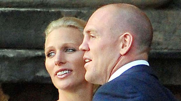 England centre Mike Tindall and his wife Zara Phillips.
