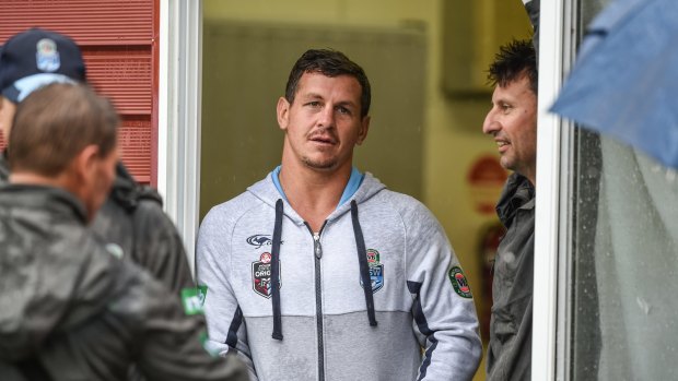 Picking Bird's brain: suspended Titan Greg Bird with NSW coach Laurie Daley in camp at Coffs Harbour