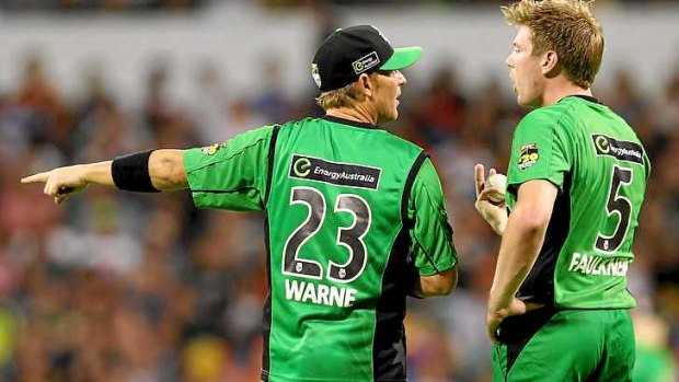Who is the captain? Shane Warne with James Faulkner.
