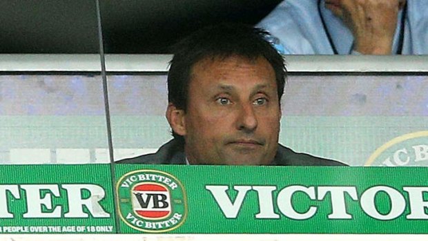 Serial disappointment: Blues coach Laurie Daley watches another loss unfold at ANZ Stadium on Wednesday night.