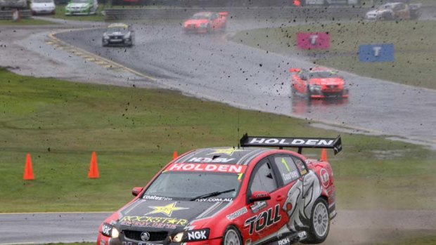 Off-roader &#8230; James Courtney takes an unrehearsed shortcut in the Sandown Challenge. He wants to finish the year on a high in his home town.
