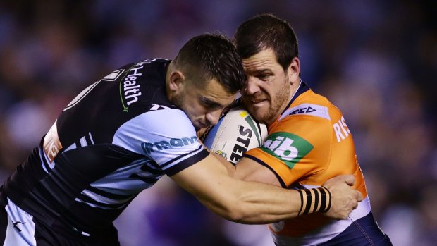 Bolt for the Blues: Tom Raudonikis has tipped Cronulla's Jack Bird, left, to follow in the footsteps of Jarrod Mullen as a NSW selection shock.