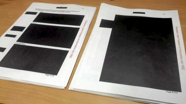 The commission's mostly censored blue book ... or should that be black book?