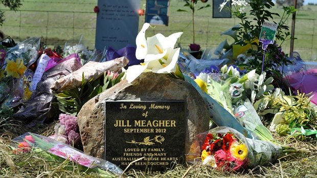 Gone, but not forgotten ... The memorial site for Jill Meagher marking the spot where her body was found.