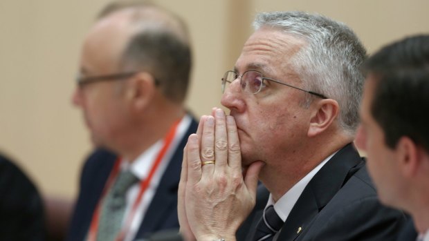 ABC managing director Mark Scott before Senate estimates on Monday.