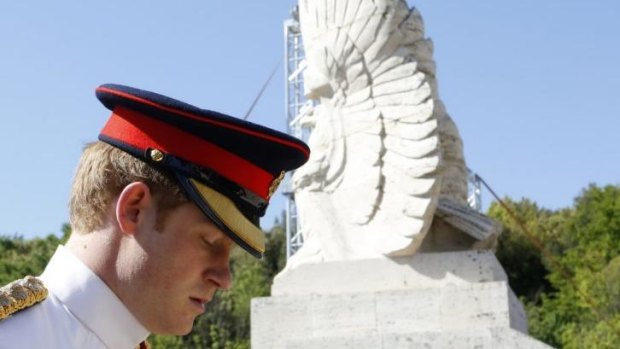 Prince Harry attends a commemoration service at Monte Cassino's Polish military cemetery.