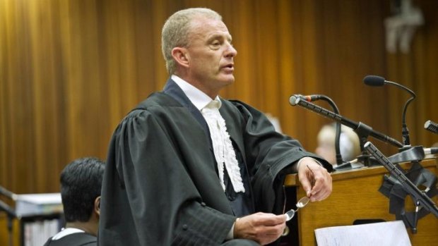 Pushing for a lengthy prison sentence for Oscar Pistorius ... State prosecutor Gerrie Nel.