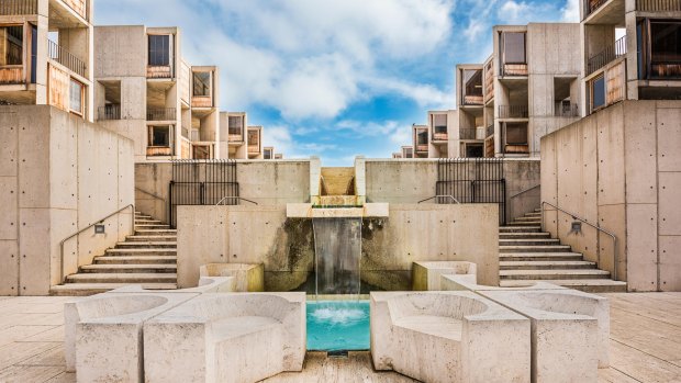 The Salk Institute in California. The building’s design was inspired by the architecture of the Italian town of Assisi.