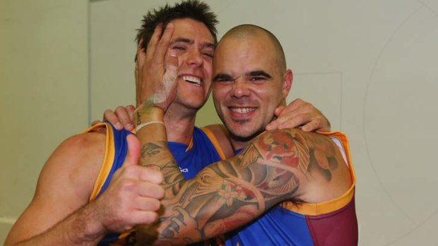 Ashley McGrath, right, with the recently retired Simon Black is looking forward to the return of Leigh Matthews to the club.